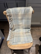 Laura Ashley CRANBOURNE Wool Throw In Duck Egg