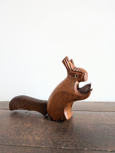 Vintage wooden squirrel - vintage,