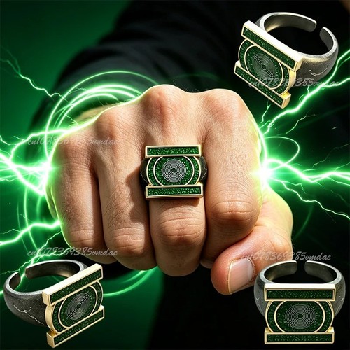 Green lantern ring metal - lantern,