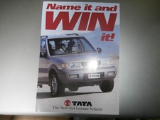 TATA SAFARI PRE LAUNCH BROCHURE. 1998 NAME IT AND WIN IT COMPETITION UK FOLDER