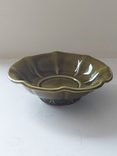 Vintage Mccoy Pottery Bowl Green Fluted USA * Read Description