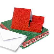 PACK OF 6 BEAUTIFUL CHRISTMAS STEPPER CARDS & ENVELOPES READY TO DECORATE