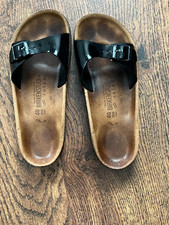 Birkenstock Womens Madrid Single Strap Relax In Black Patent Size UK 7