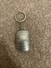Jack Daniel's JD Old No. 7 Whiskey Barrel Metal Keyring Keychain Fob unused