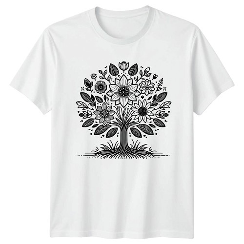 Detailed floral tree life - detailed, of