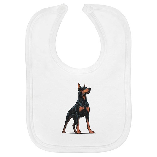Proud doberman dog - doberman, bib
