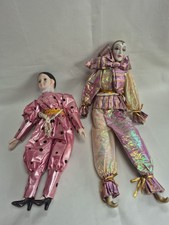 VTG Clown porcelain Rag Dolls