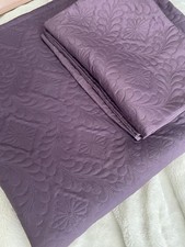 Double Purple Bedspread And Pillow Cases