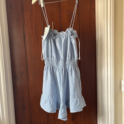 Zara blue gingham playsuit - zara,
