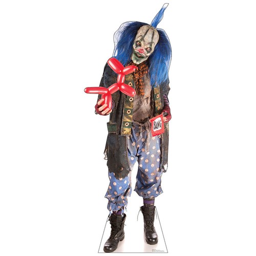 Crazy clown lifesize cardboard - lifesize,