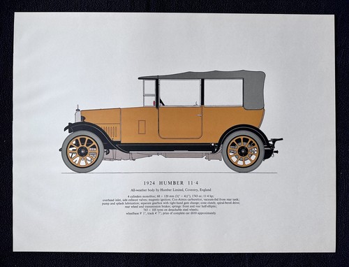 1924 humber all - humber, 11.4
