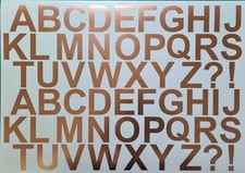 LETTER Vinyl Decal A to Z Stickers Kit Alphabet Craft WallGlass WINDOW Rose Gold