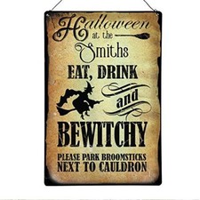 Halloween Metal Sign