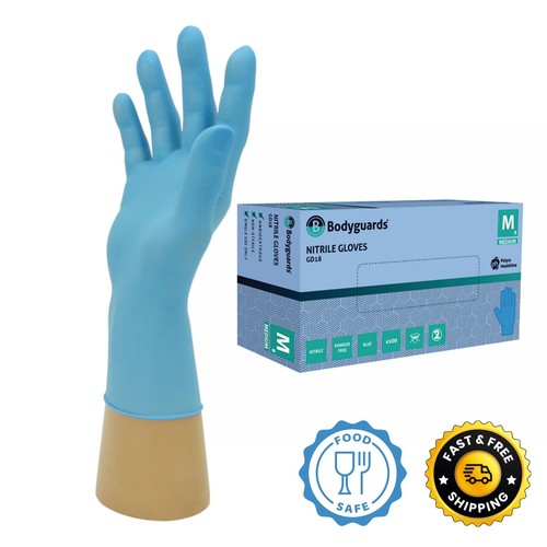 100 blue nitrile gloves - blue,