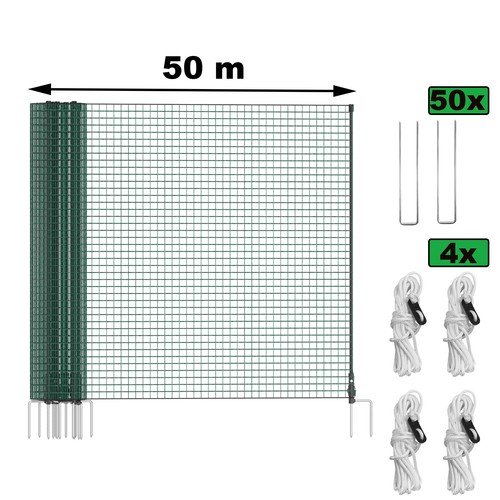 Fencing mesh with - mesh, pins