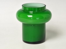 Alsterfors green glass vase by Per-Olof Strom 1960s vintage retro Swedish