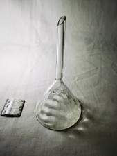 Antique Georgian Glass Mouth Blown Wrythen Wine Funnel Decanting VGC