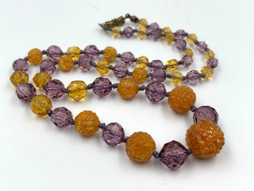Vintage amber bobble purple - bobble, &