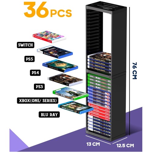 Vertical blu ray case holder - ray,