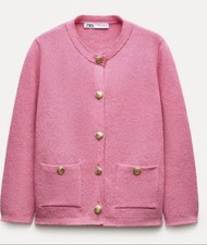 ZARA KNIT CARDIGAN WITH GOLD
