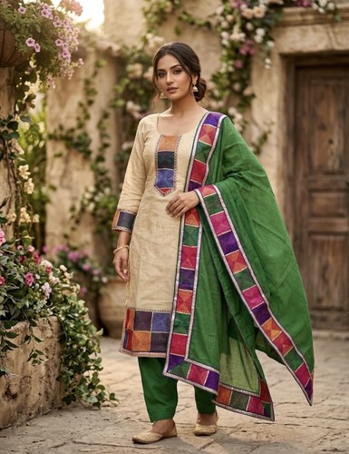Punjabi suit with - suit, patiala