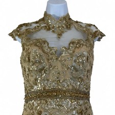 VTG Tony Bowls Gold Mini Prom