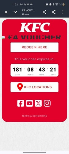 Kfc vouchers value - at,