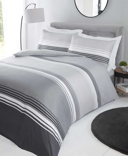 Easy care stiped duvet - easy-care,