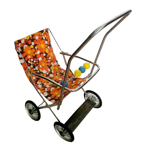 Vintage orange floral - orange,