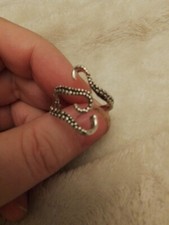 Silver Coloured Metal Octopus Tentacle Adjustable Ring, Squid Ring