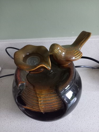 Brown indoor water fountain - brown,