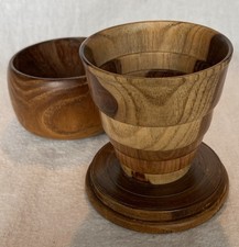 Vintage Collapsible Wooden Cup Reusable Handcrafted Drinkware Backpacking Travel