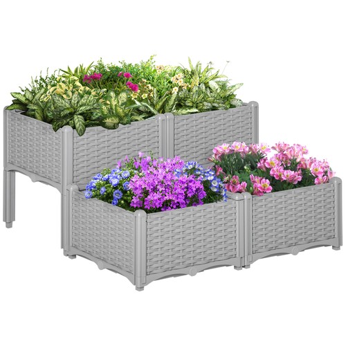 Outsunny pieces elevated - 4-pieces,