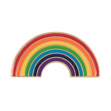 Rainbow pin badge brooch - brooch, small