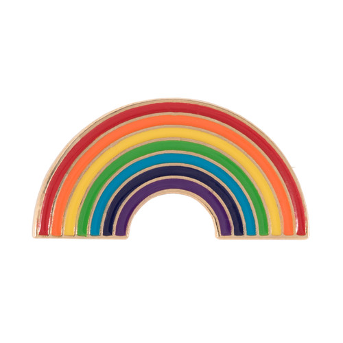 Rainbow pin badge brooch - rainbow,