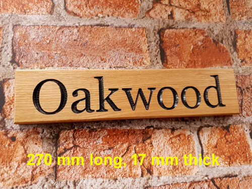 Personalised oak house sign - personalised,