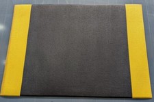 Anti Fatigue Mat Sponge Rubber Black/Yellow -  3ft x 2ft x 10mm Thick