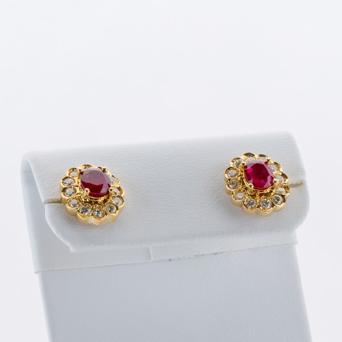 750 yellow gold ruby - 750,