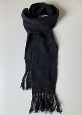 Universal Works Black Fleck Wool Scarf