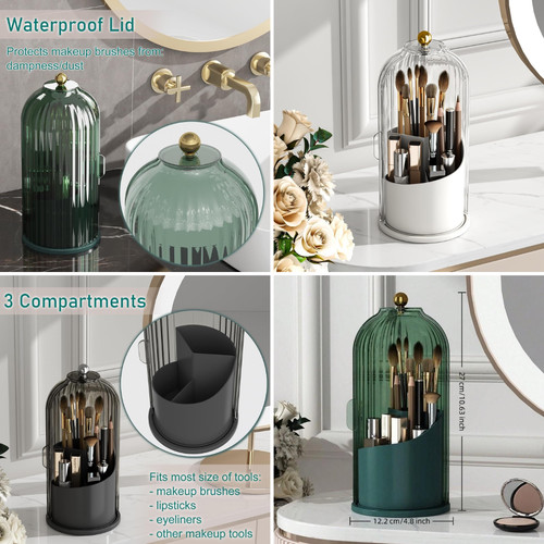 Rotating makeup brush holder - rotating,