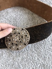 Vintage Brown Leather Belt