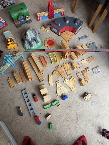 Wooden train set bundle large - wooden,
