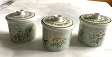 Portmeirion National Trust Garden Herbs Pat Albeck Storage Jar Herb Pot x 3