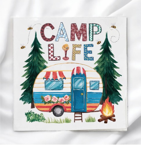 Camp life fabric - fabric, panel