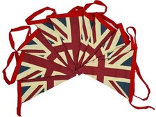 Vintage British Union Jack Flag Cotton Fabric VE Day Celebration Bunting 5meter