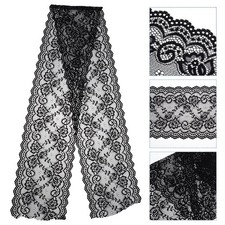 1 Roll 15CM Wide Lace Fabric Sewing Lace Ribbon Trim Elastic Stretchy