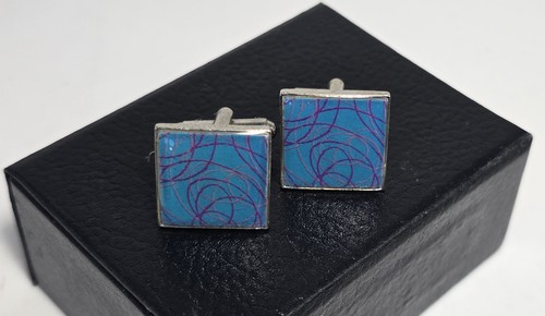 Blue silver square men - blue,