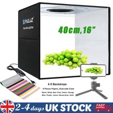 16" Large Photo Studio LED Light Tent Cube Soft Box Portable Photography 40x40cm