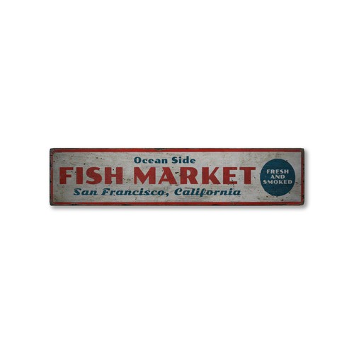 Ocean side fish market custom - ocean,