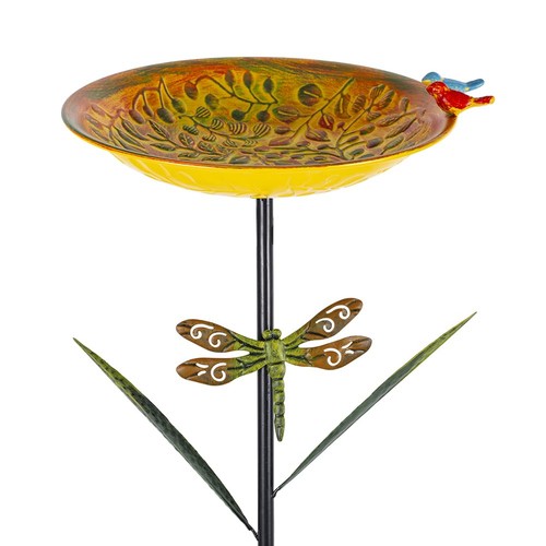 Tall metal bird bath for - bird,